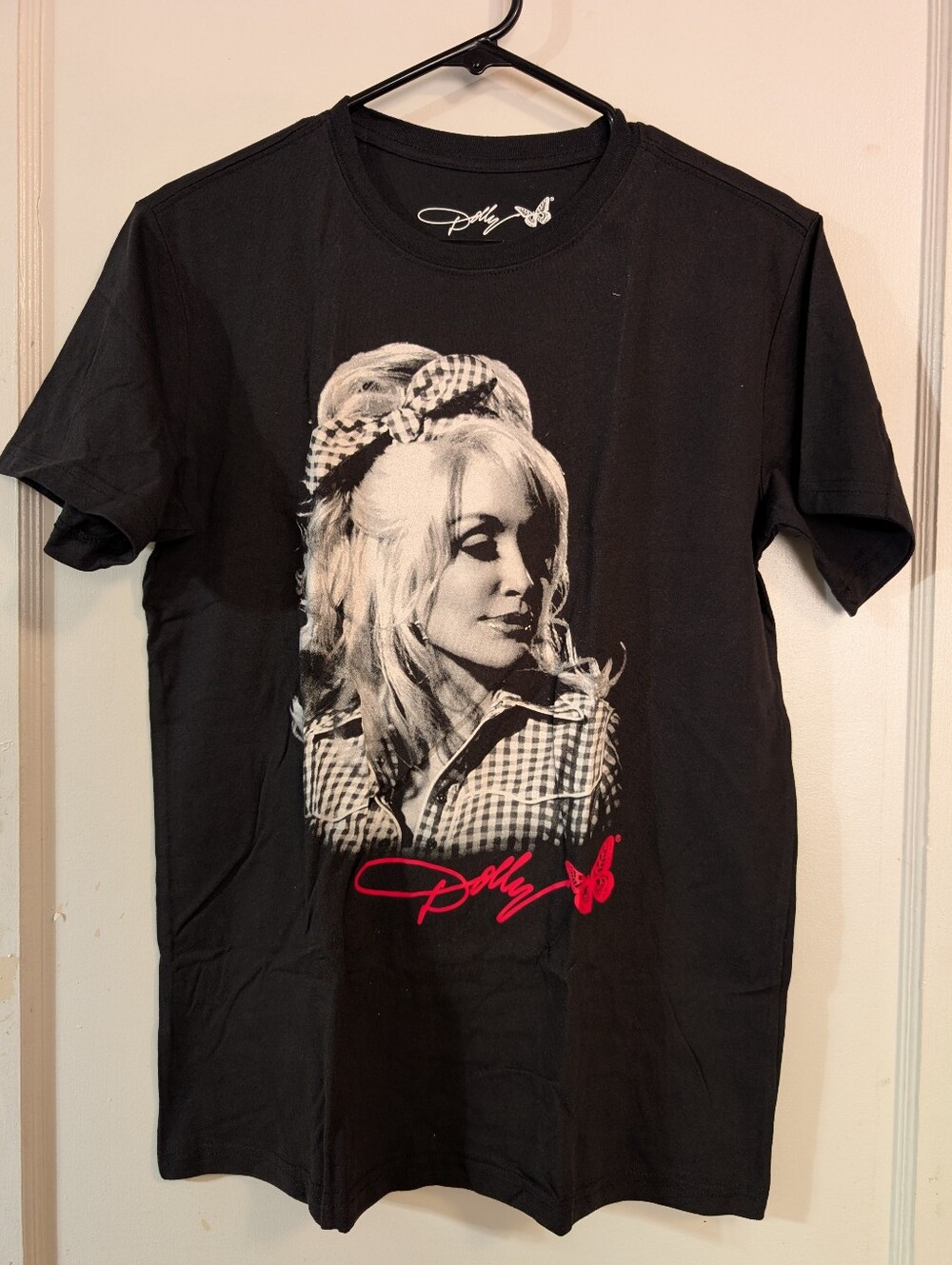 Dolly Parton Crew Tee Size Medium Black with Tag